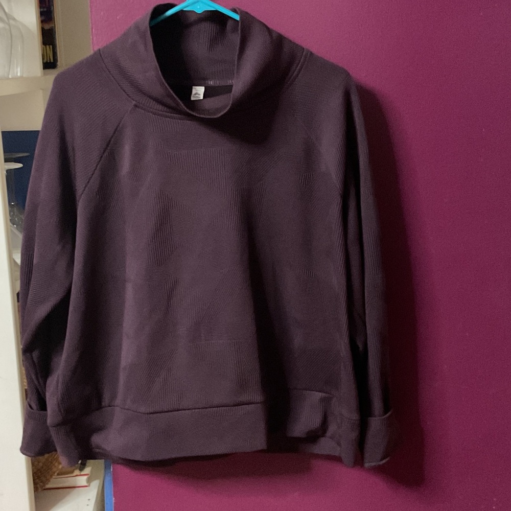 RBX Women's Dark Purple Cowl Neck Sweater